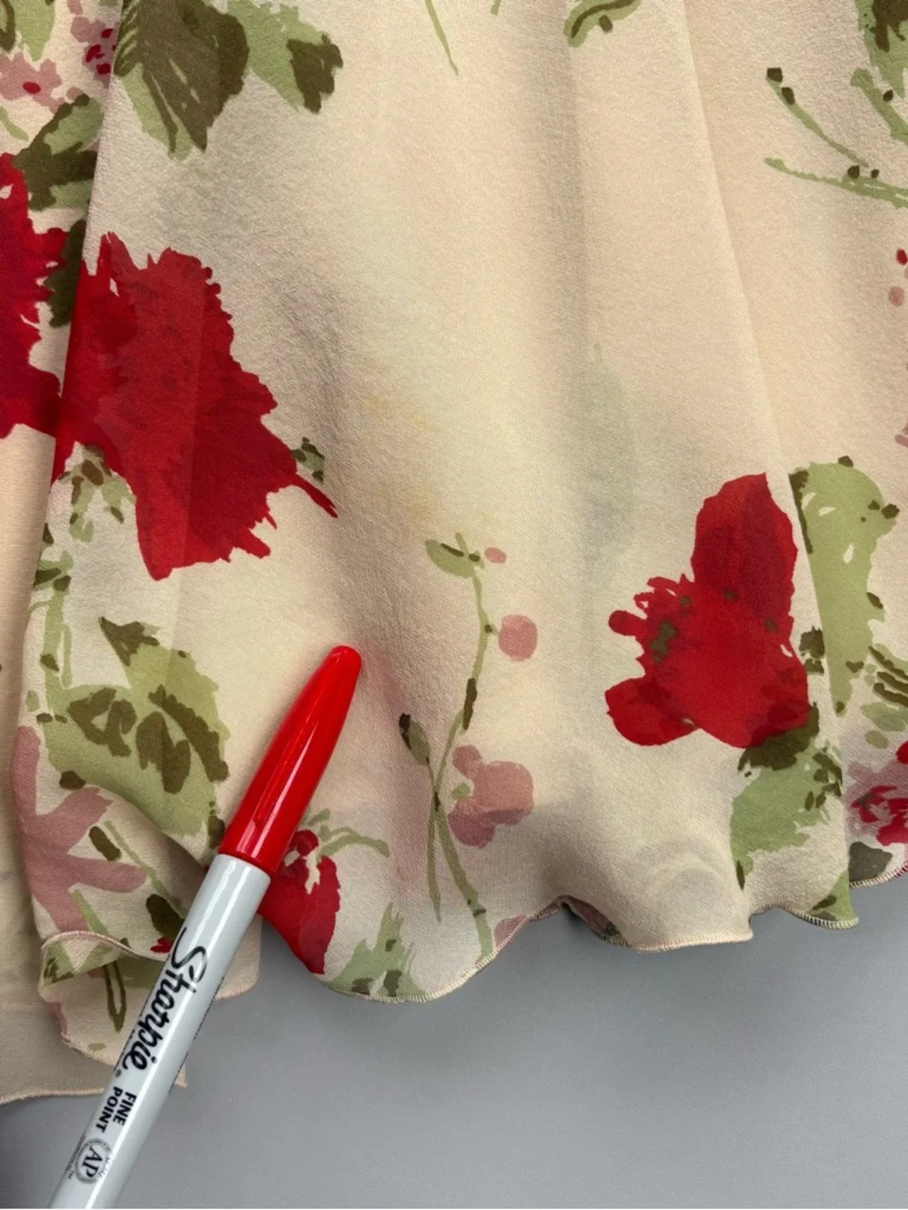 Vintage Moschino Cheap and Chic Silk Floral Skirt A-Line Cottagecore Flowy